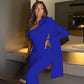 One Shoulder Bow Bandage Dress - Blue Bandage Dress / S -