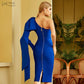 One Shoulder Bow Bandage Dress - dresses