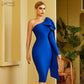 One Shoulder Bow Bandage Dress - dresses