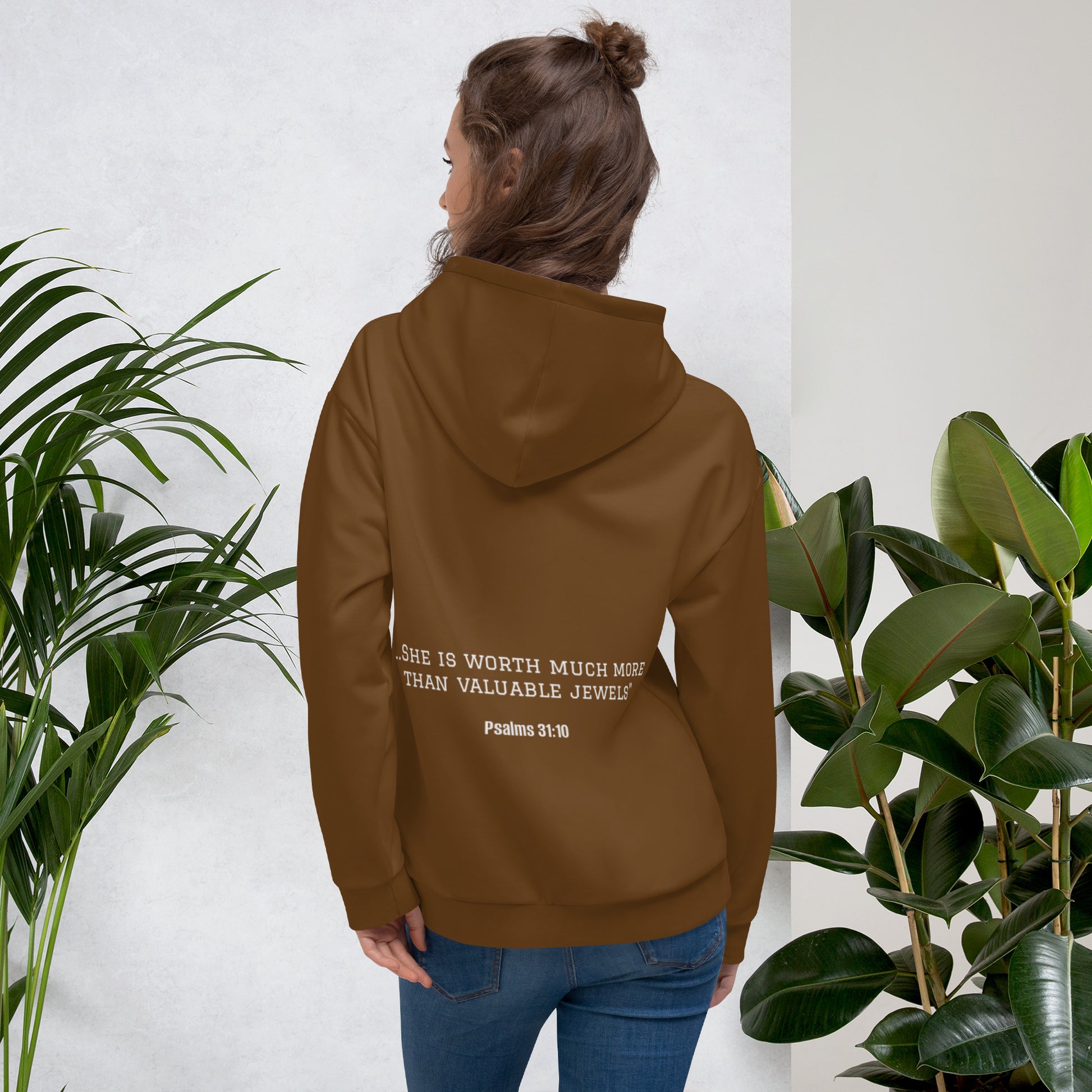 Woman of God Hoodie (brown) - Shirts & Tops