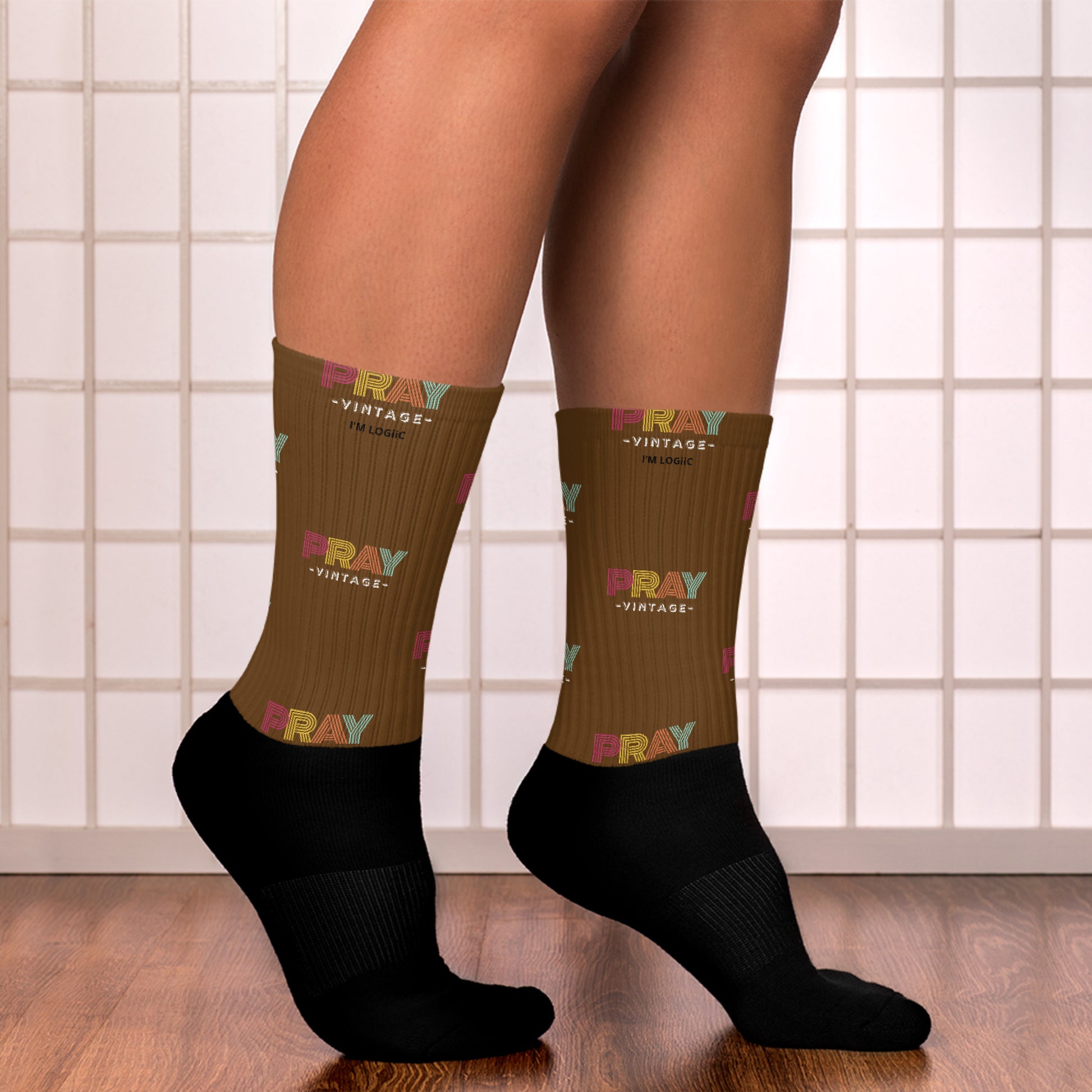 Pray Vintage Socks - Socks