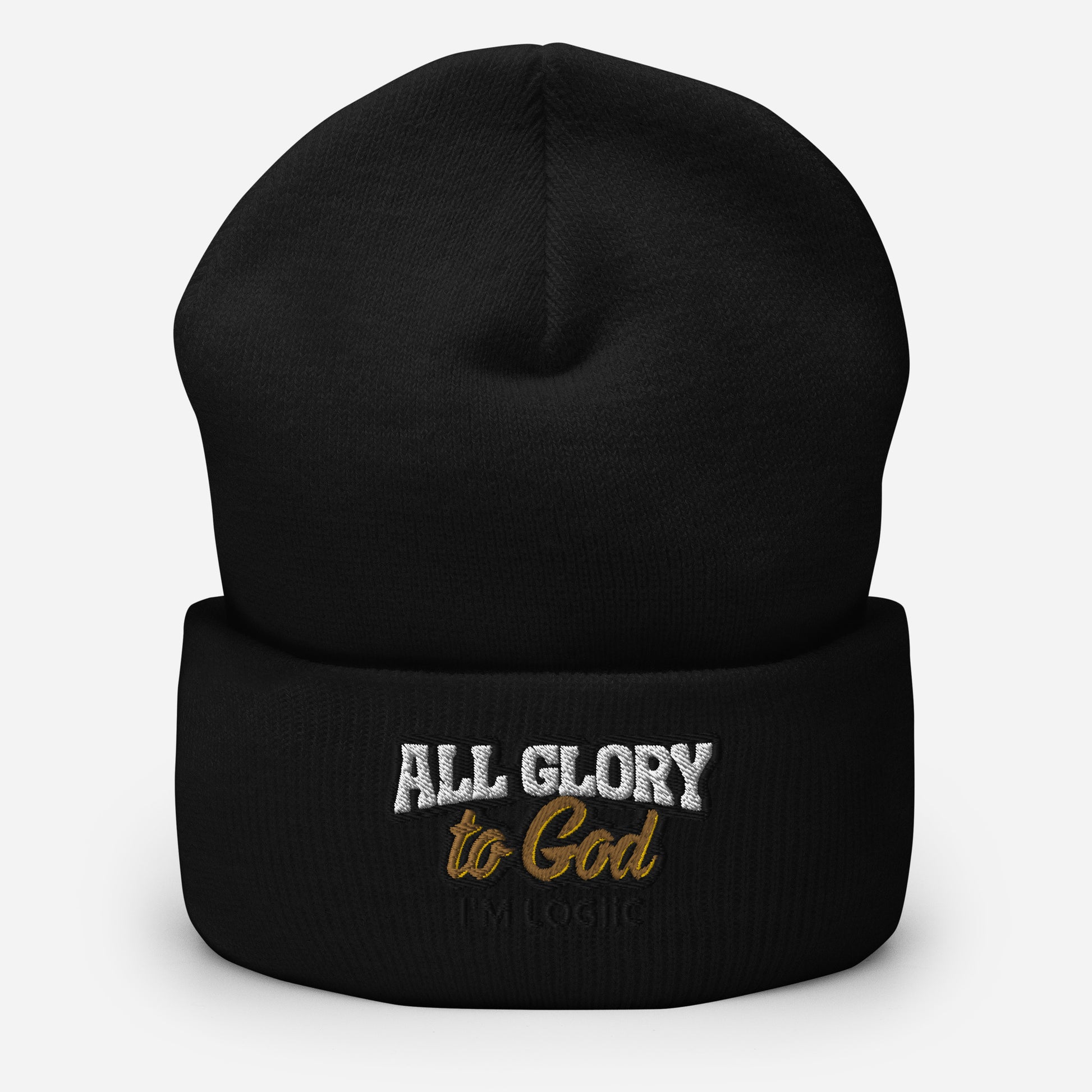 Glory to God Cuffed Beanie - Black