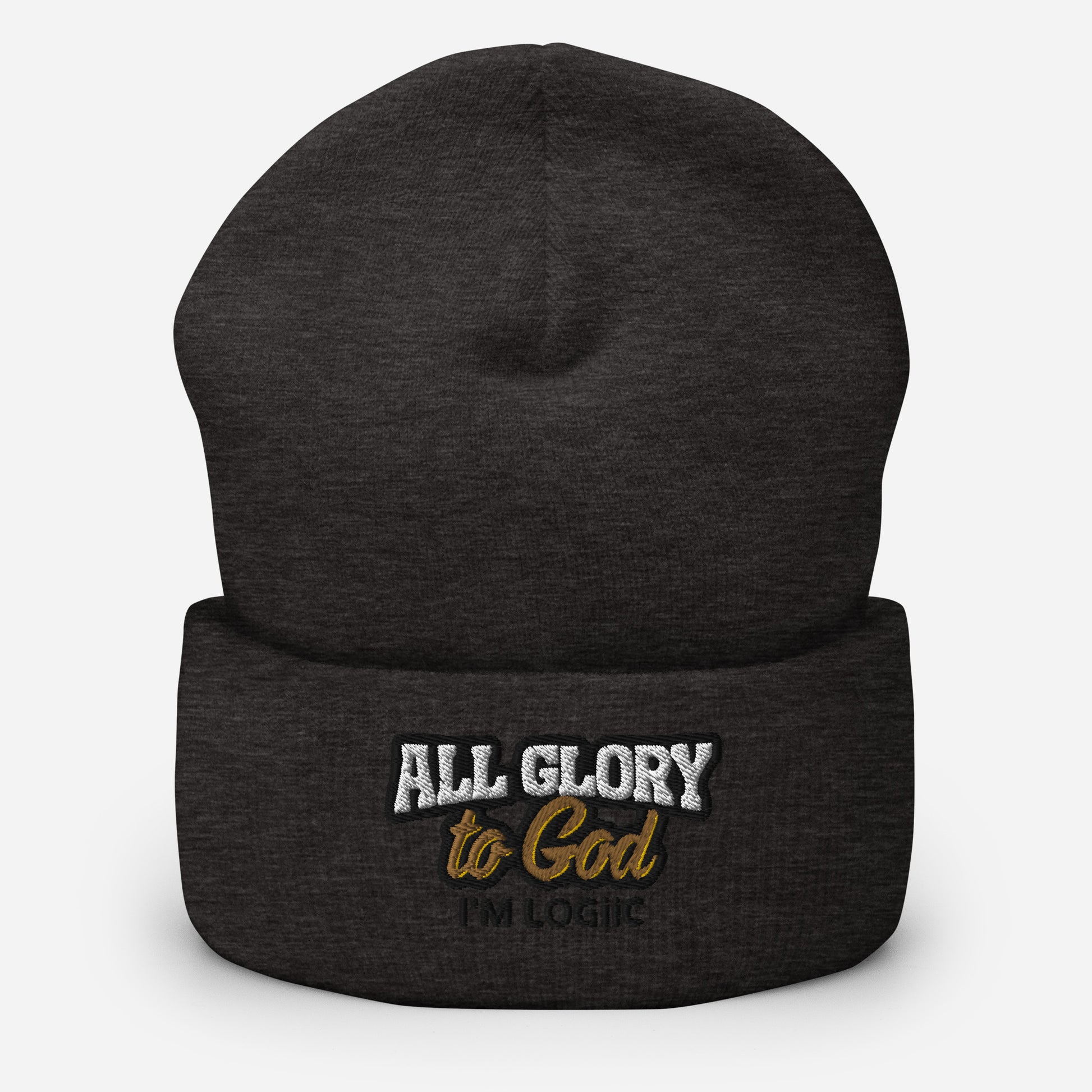 Glory to God Cuffed Beanie - Dark Grey