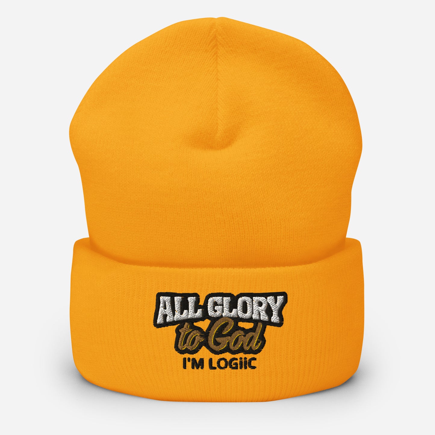 Glory to God Cuffed Beanie - Gold