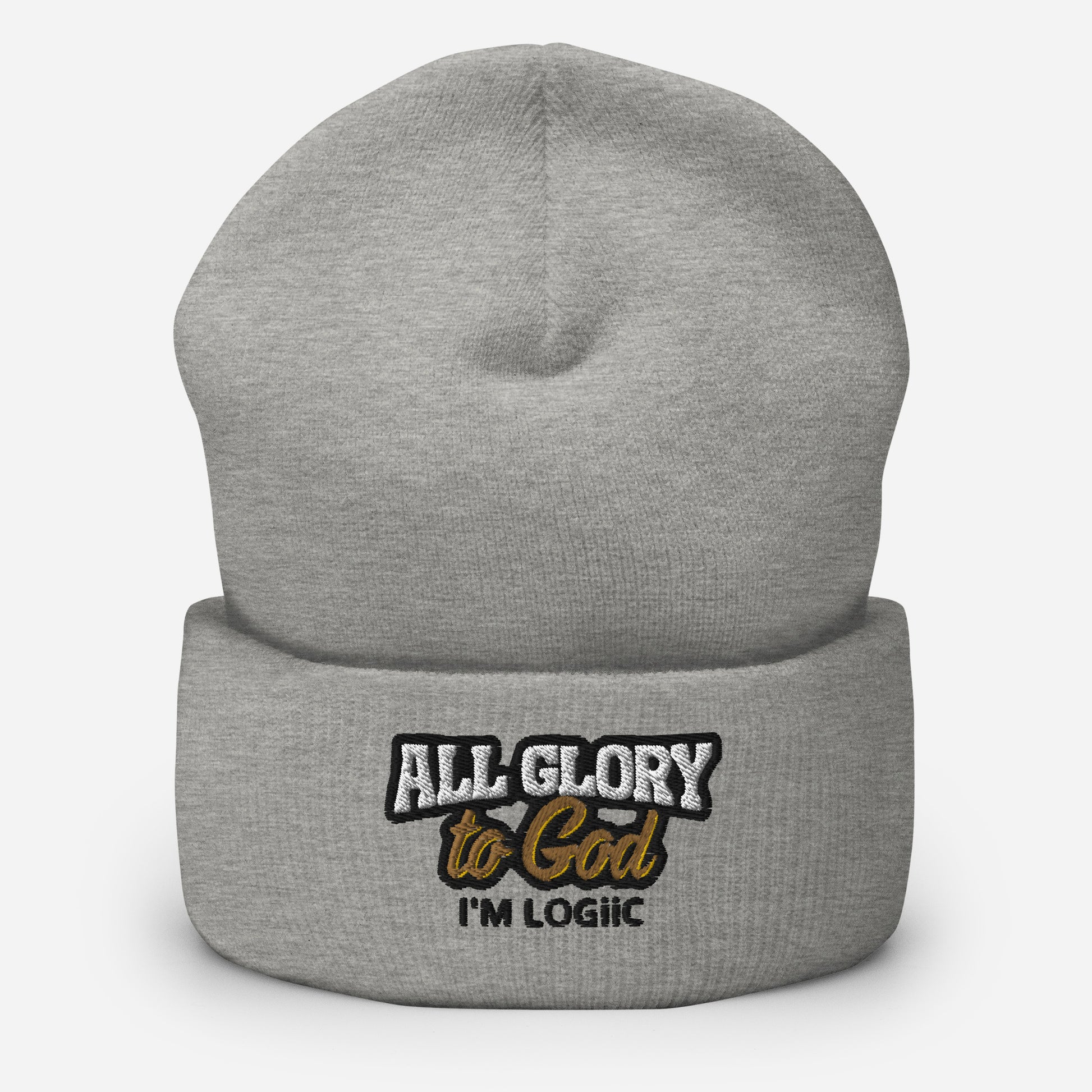 Glory to God Cuffed Beanie - Heather Grey