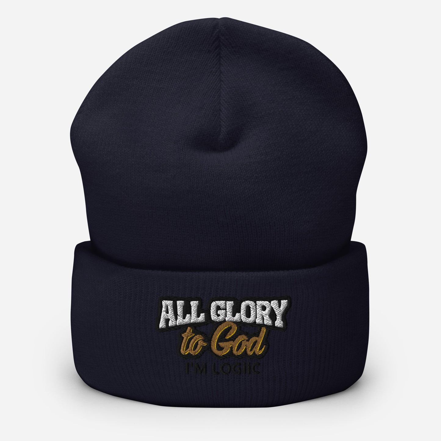 Glory to God Cuffed Beanie - Navy