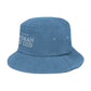 Woman of God Embroidered Denim bucket hat - Hats