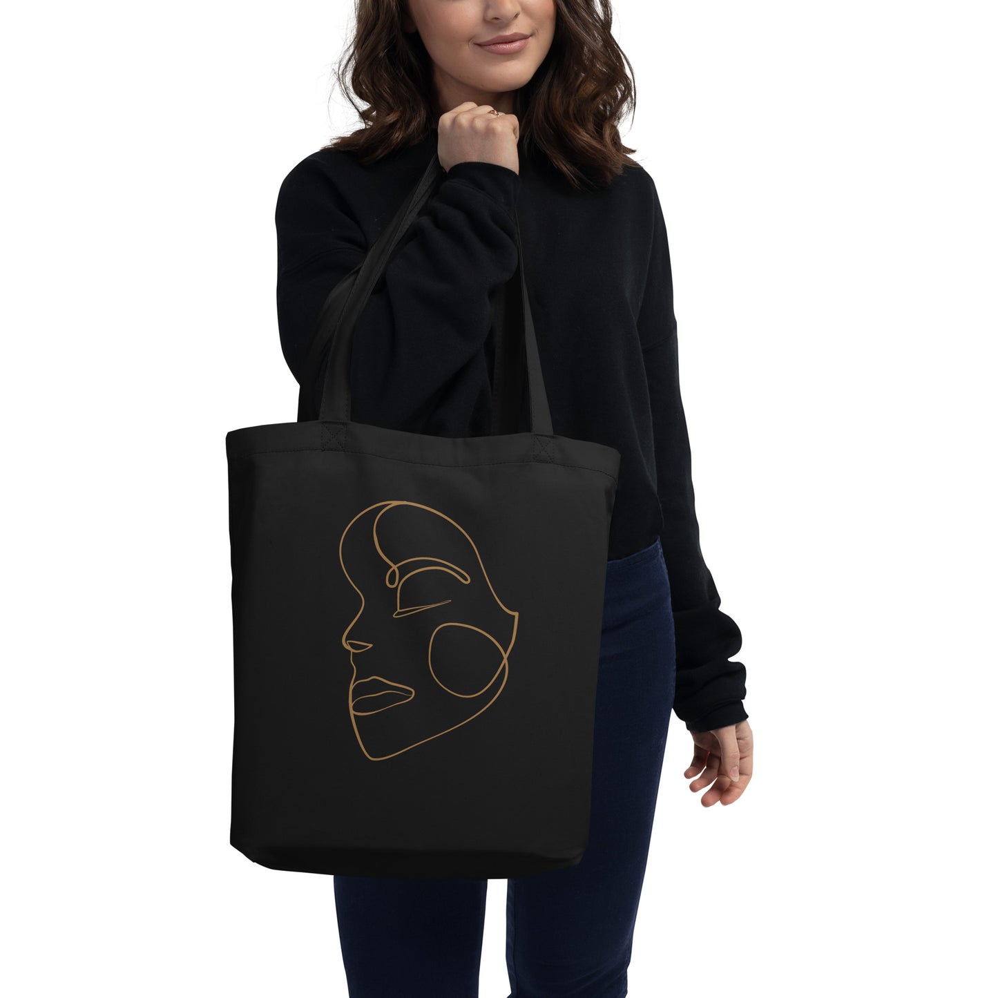 Woman OF God Eco Tote Bag - Black - Shopping Totes