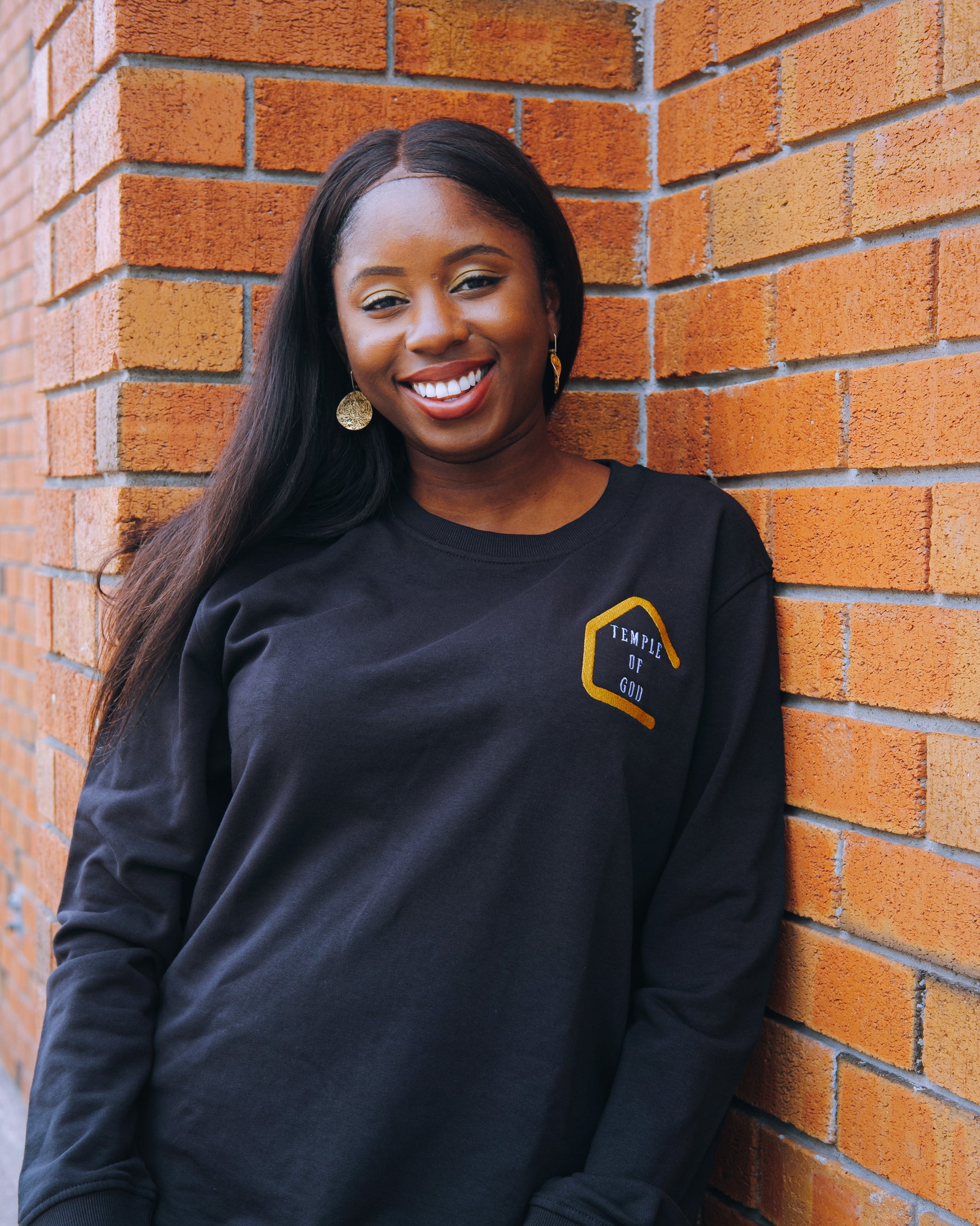 Temple of God Crew Neck - Black / S - Shirts & Tops