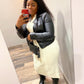Very Thick Cream Knitted Dress - dresses Dresses