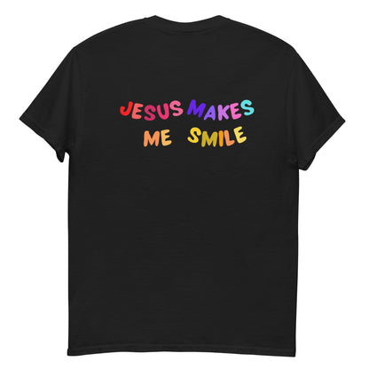 Jesus Makes Me Smile - Black / S - Shirts & Tops