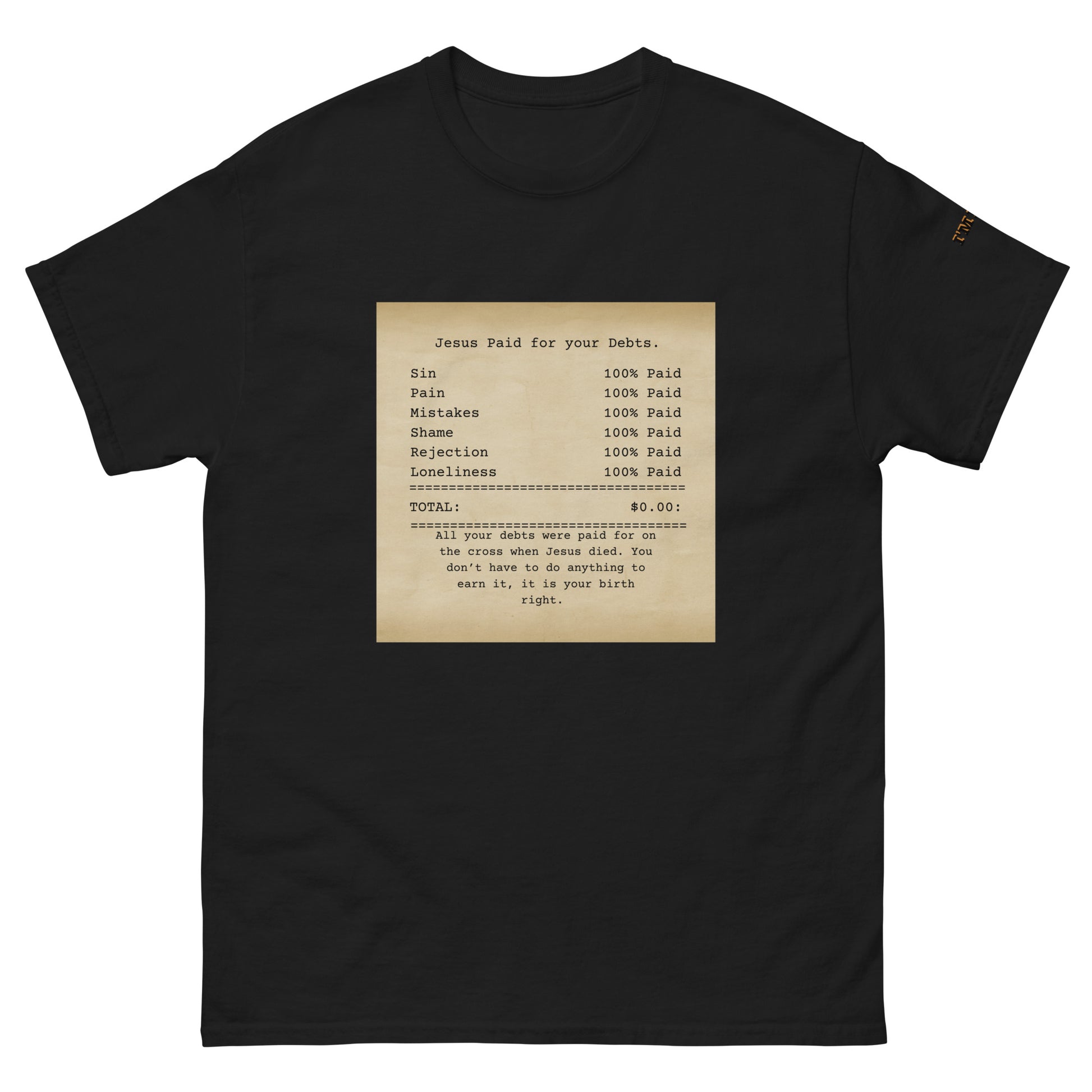 Jesus Paid classic tee - Black / S - Shirts & Tops