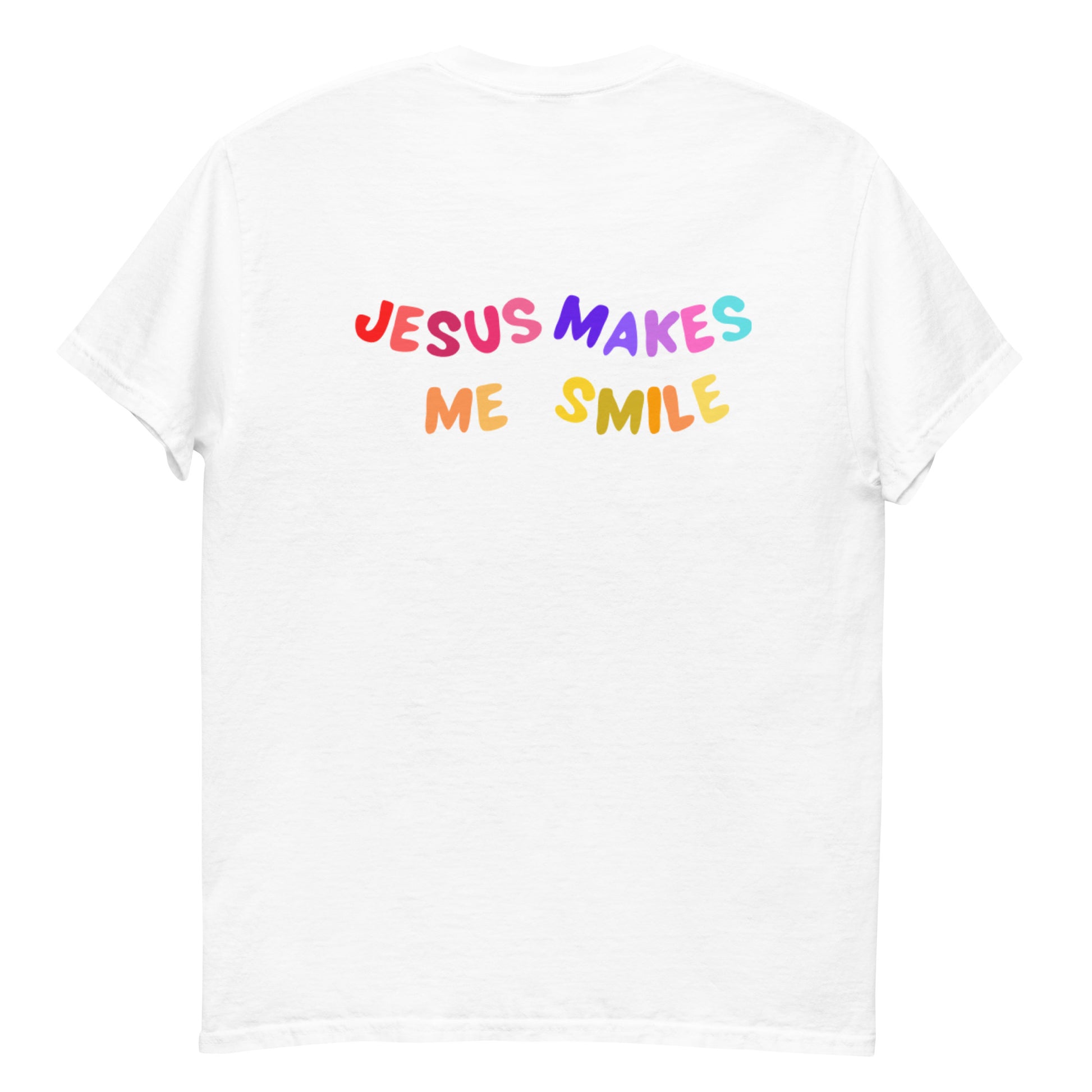 Jesus Makes Me Smile - White / S - Shirts & Tops