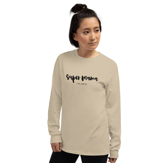 Super Mama Long Sleeve Shirt - Sand / S - Shirts & Tops