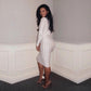 V-neck Mesh Rayon Bandage Dress - dresses