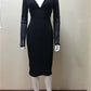 V-neck Mesh Rayon Bandage Dress - dresses