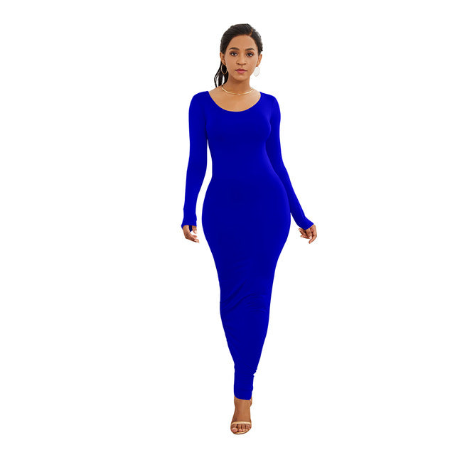 Molly Long Sleeve Dress - blue dress / L - dresses Dresses