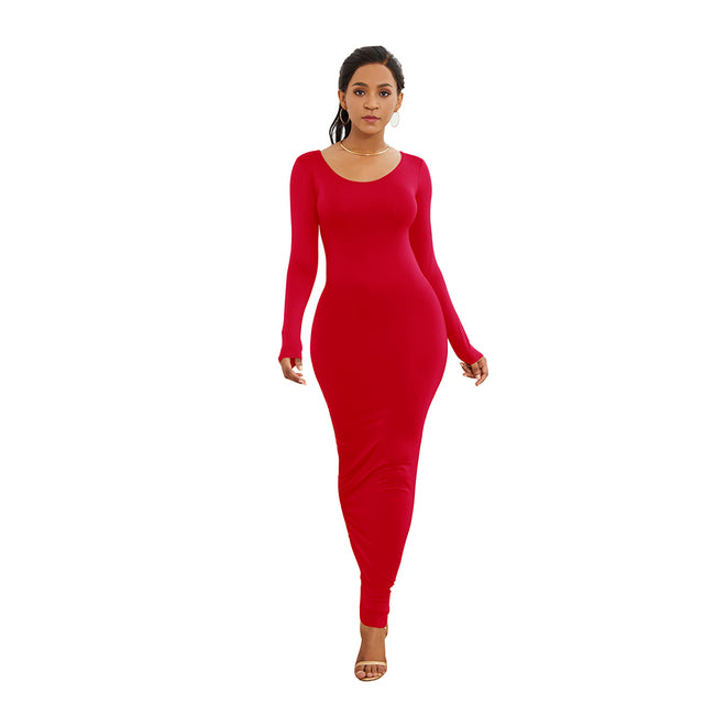 Molly Long Sleeve Dress - Red dress / L - dresses Dresses