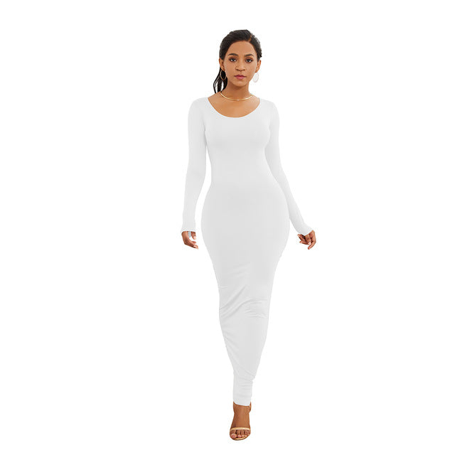 Molly Long Sleeve Dress - white dress / XL - dresses Dresses