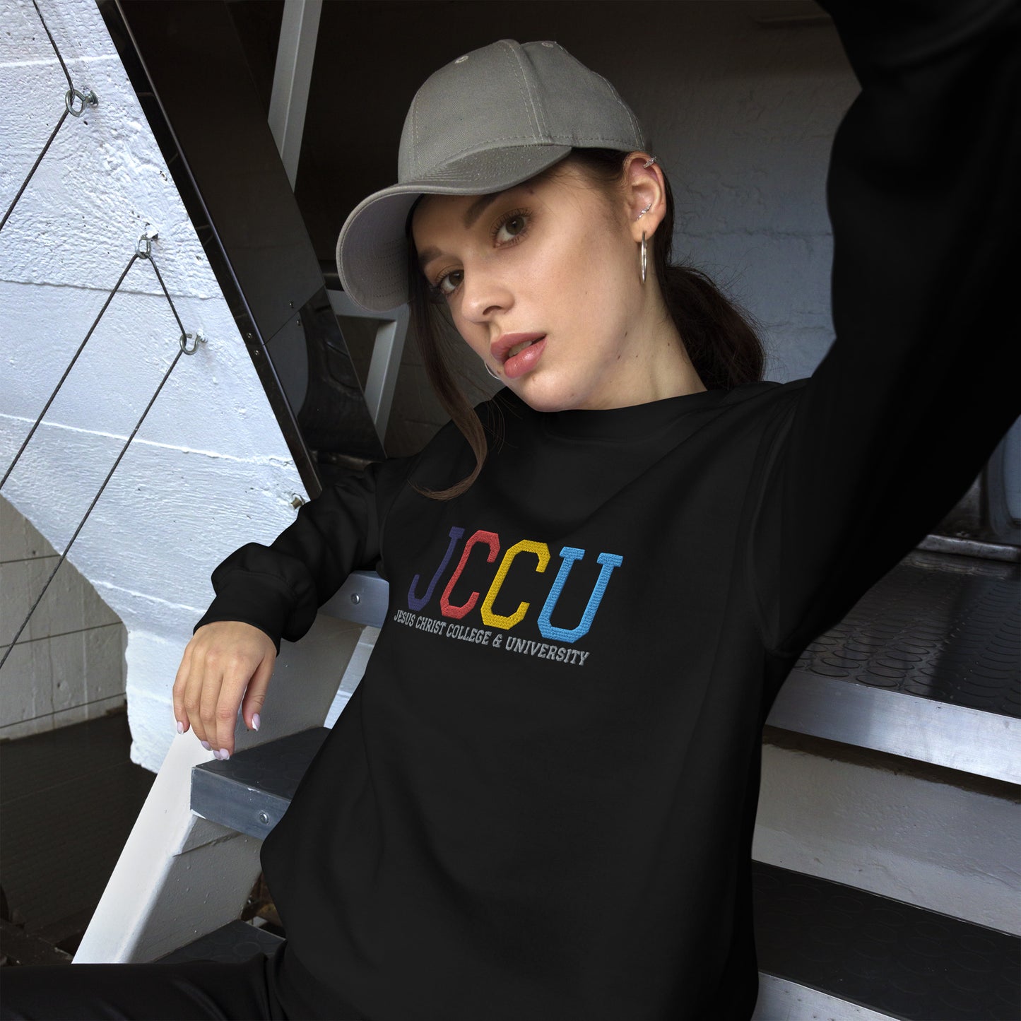JCCU Embroidered Unisex Sweatshirt - Shirts & Tops