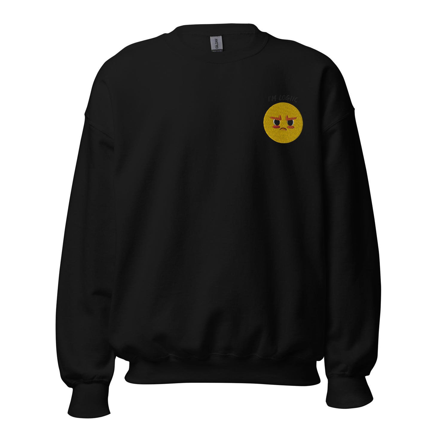 Angry Emoji Unisex Sweatshirt - Black / S
