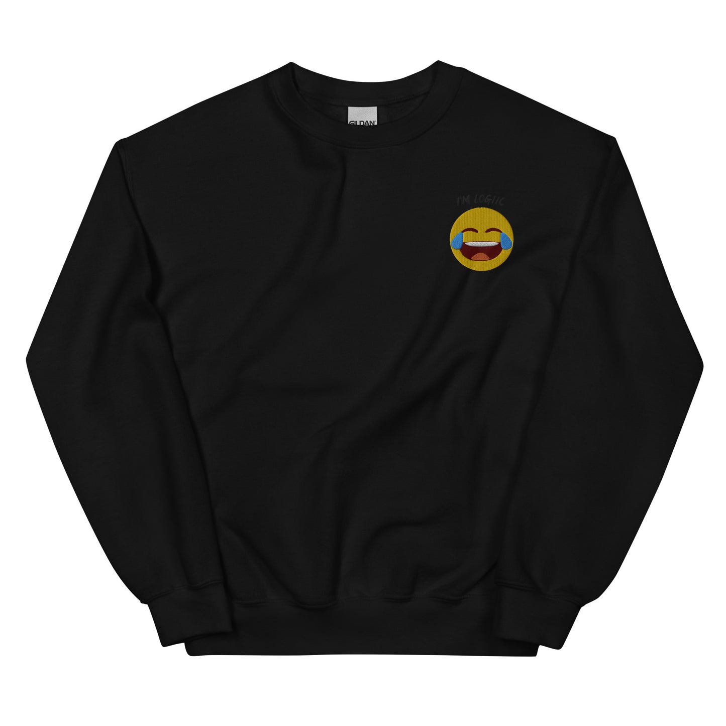 Cry Laugh Emoji Unisex Sweatshirt - Black / S