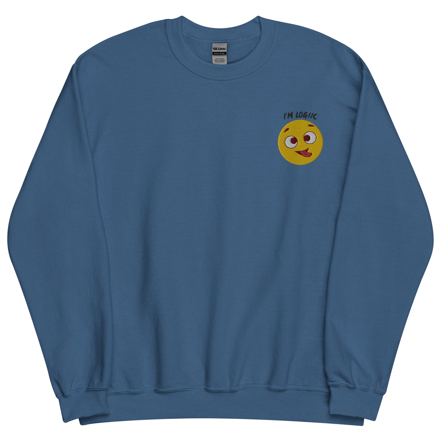 Silly Face Unisex Sweatshirt - Indigo Blue / S