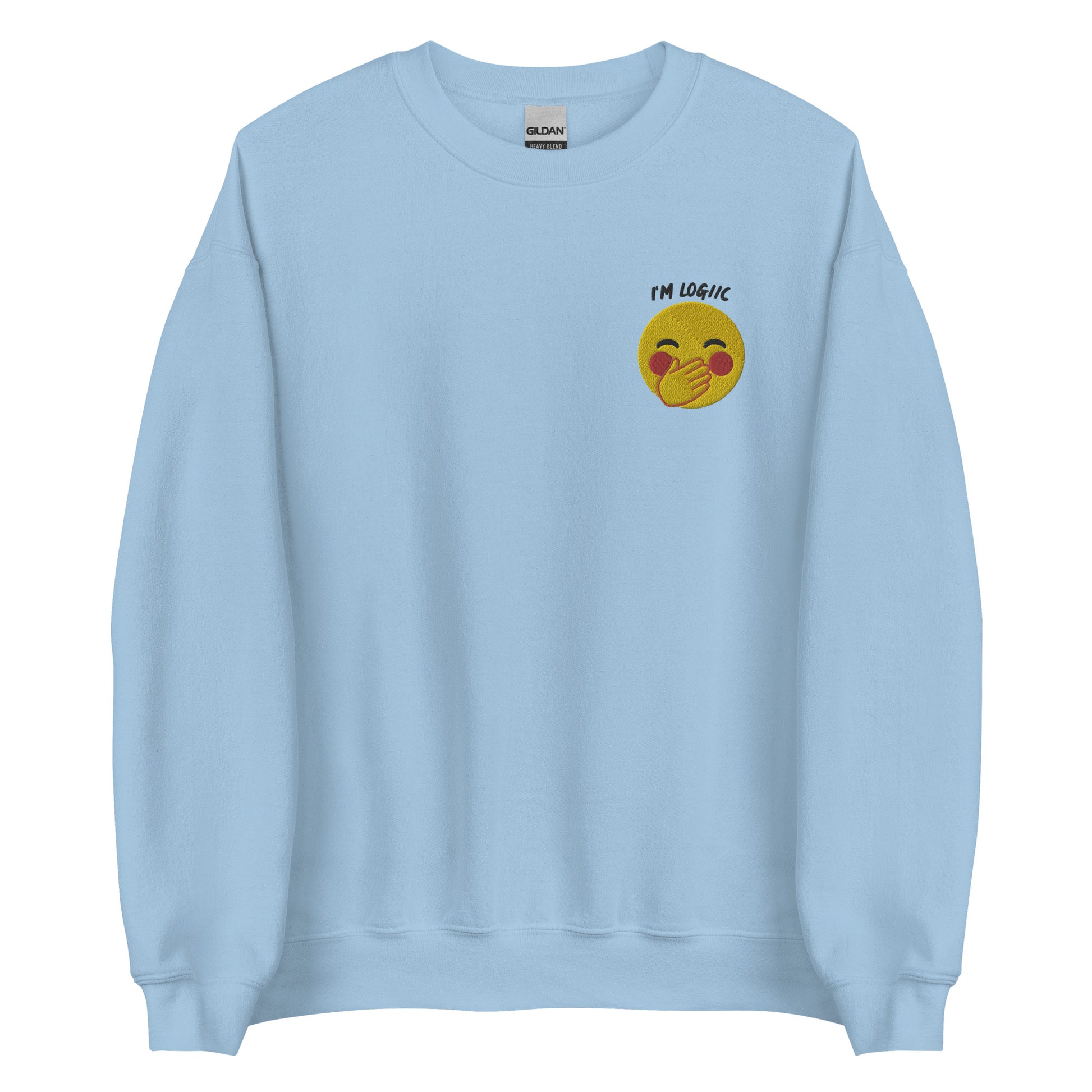 Giggle Emoji Unisex Sweatshirt - Light Blue / S