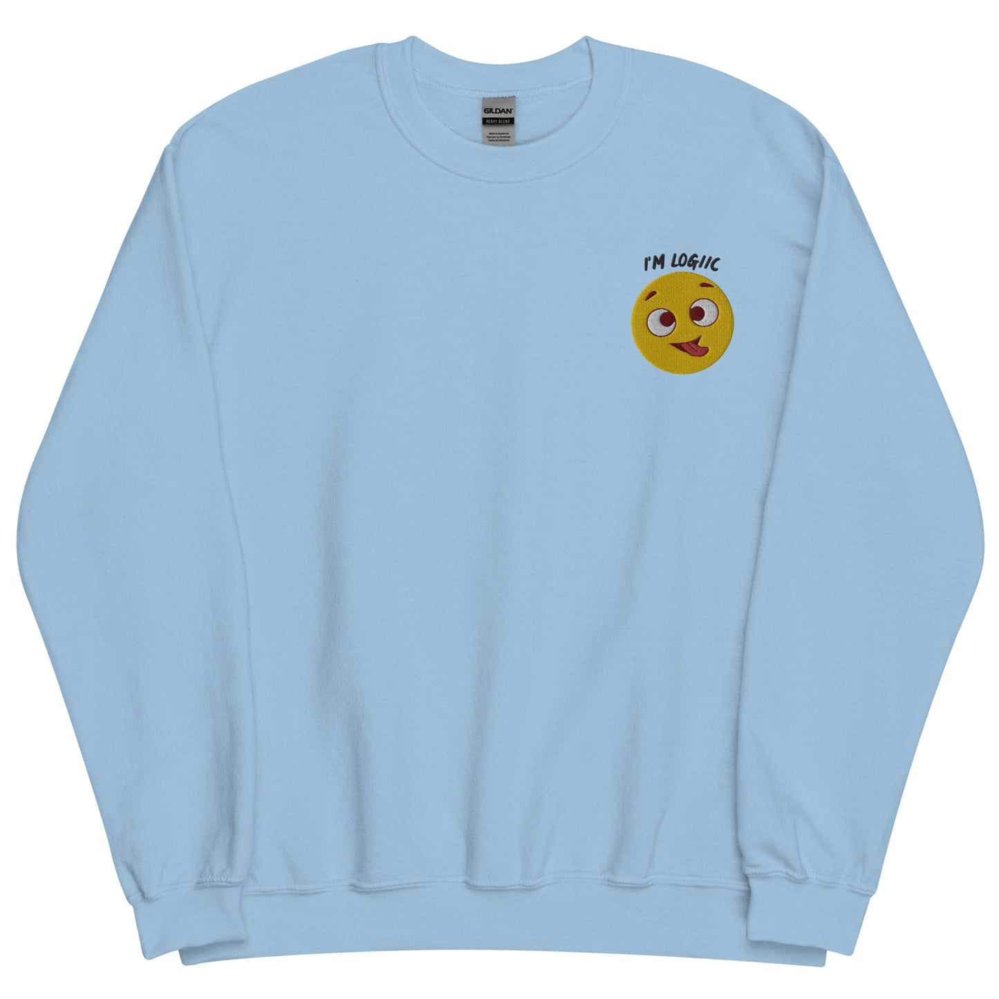 Silly Face Unisex Sweatshirt - Light Blue / S