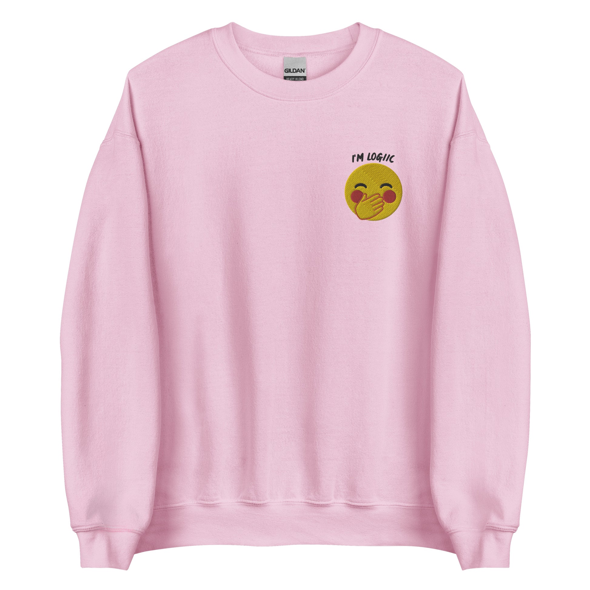 Giggle Emoji Unisex Sweatshirt - Light Pink / S