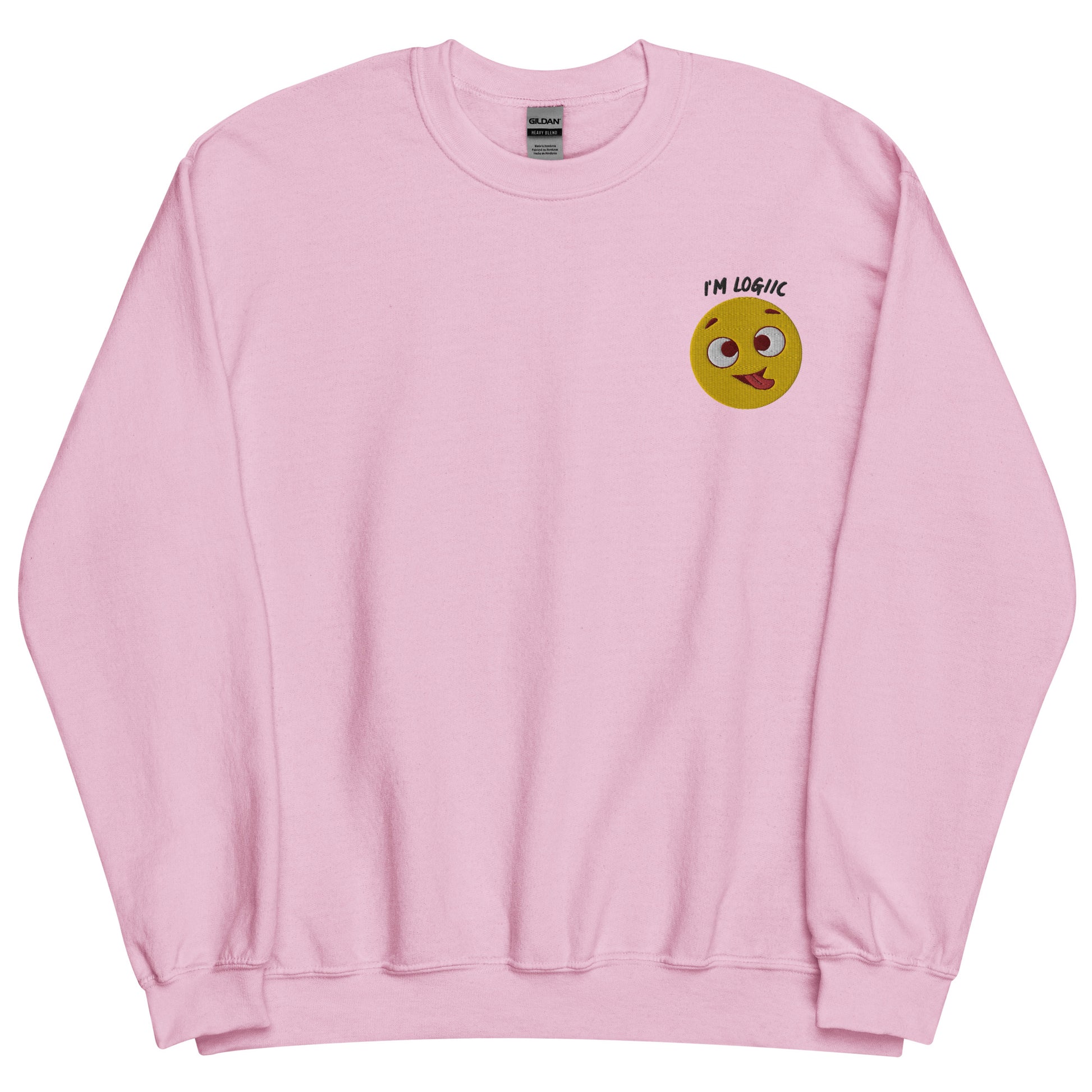 Silly Face Unisex Sweatshirt - Light Pink / S