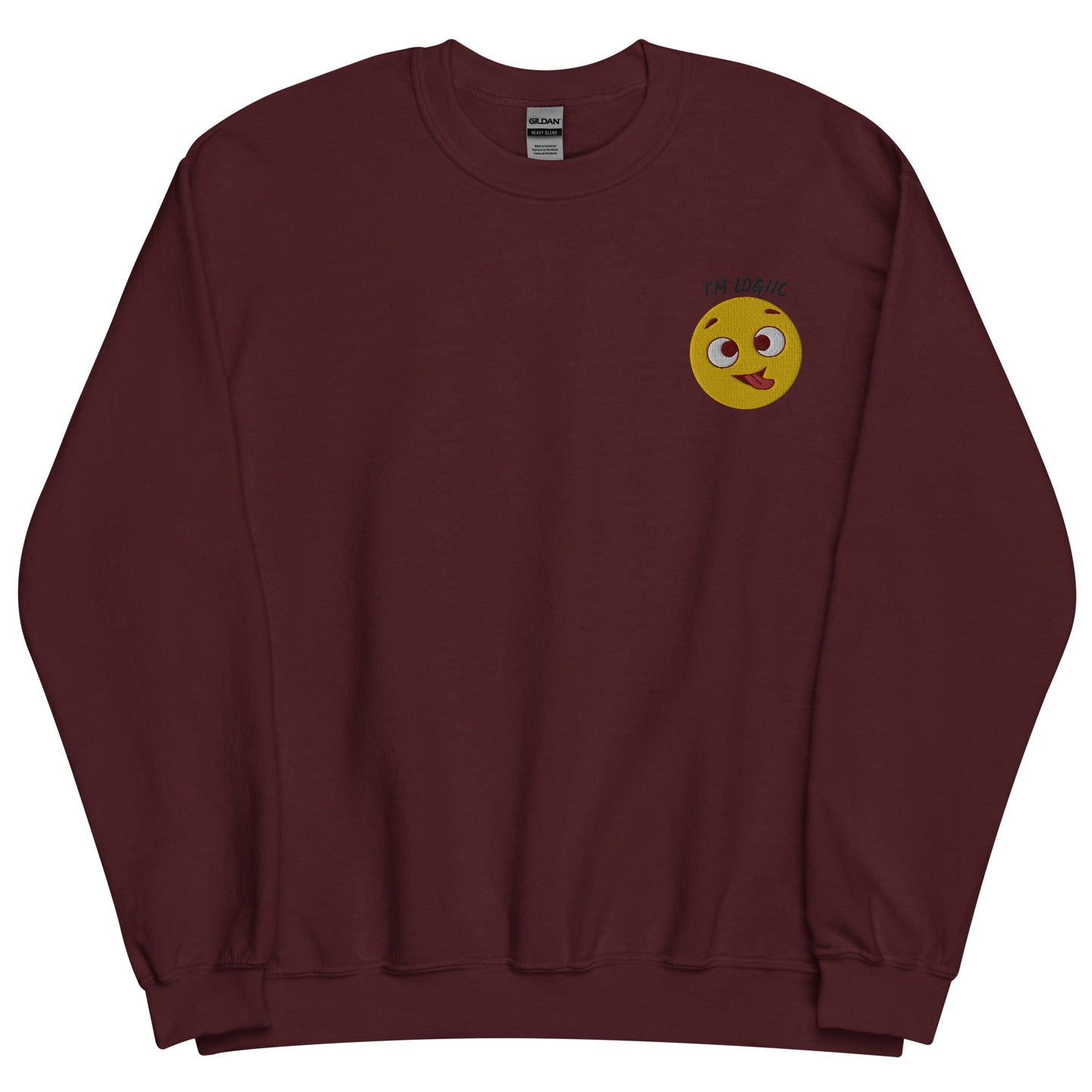 Silly Face Unisex Sweatshirt - Maroon / S