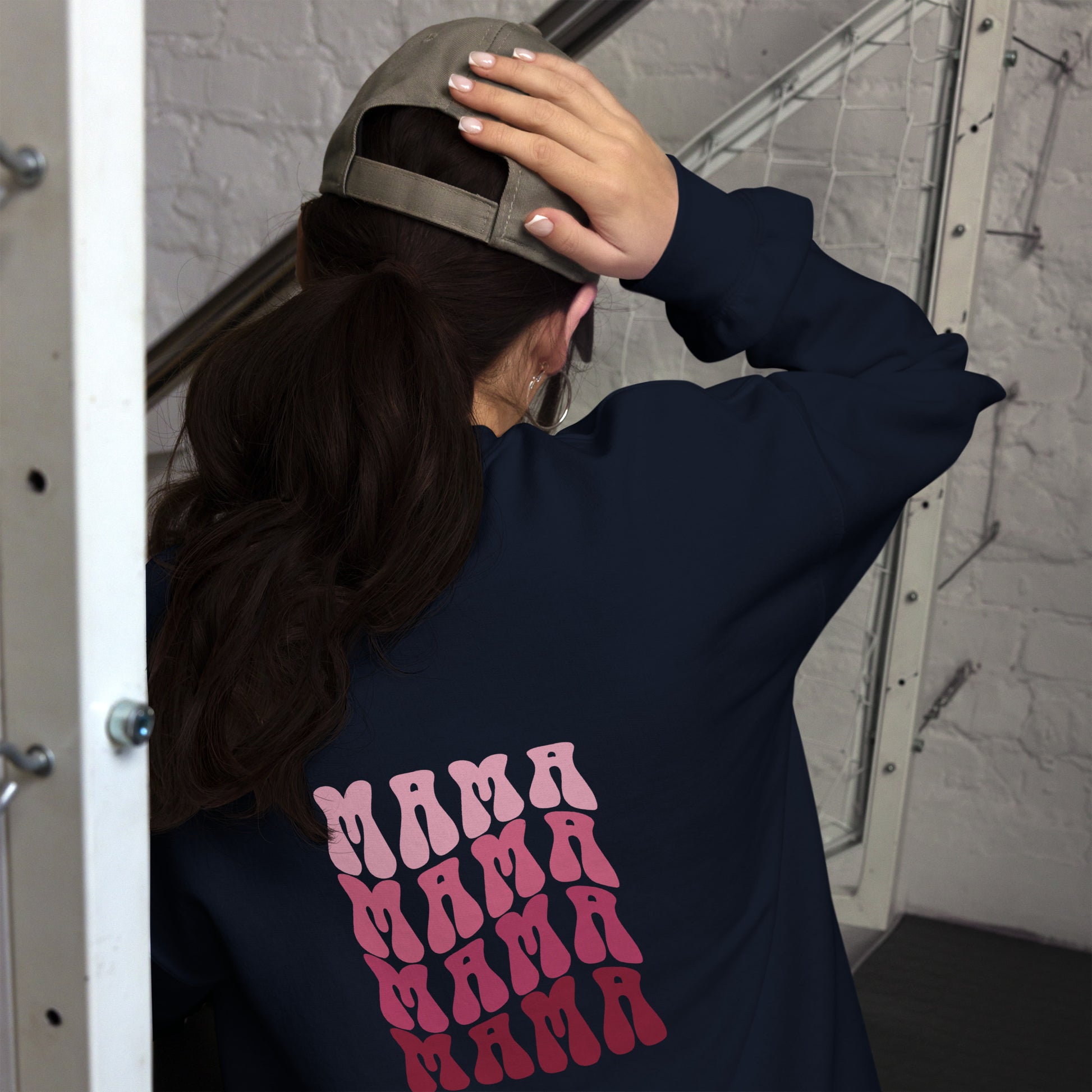 MAMA Unisex Sweatshirt - Navy / S - Shirts & Tops