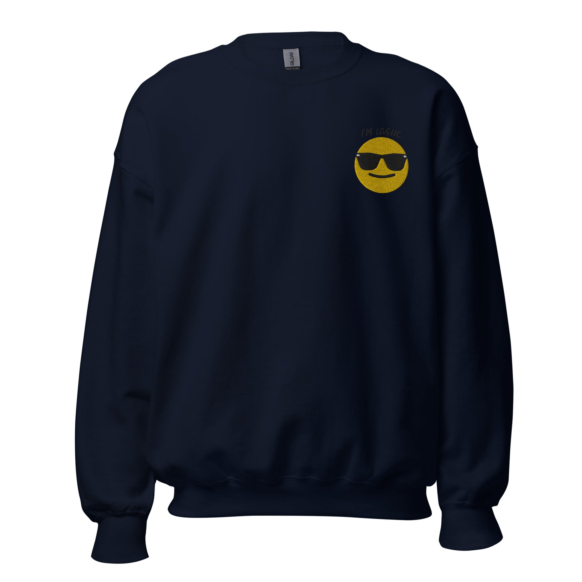Cool Guy Emoji Unisex Sweatshirt - Navy / S
