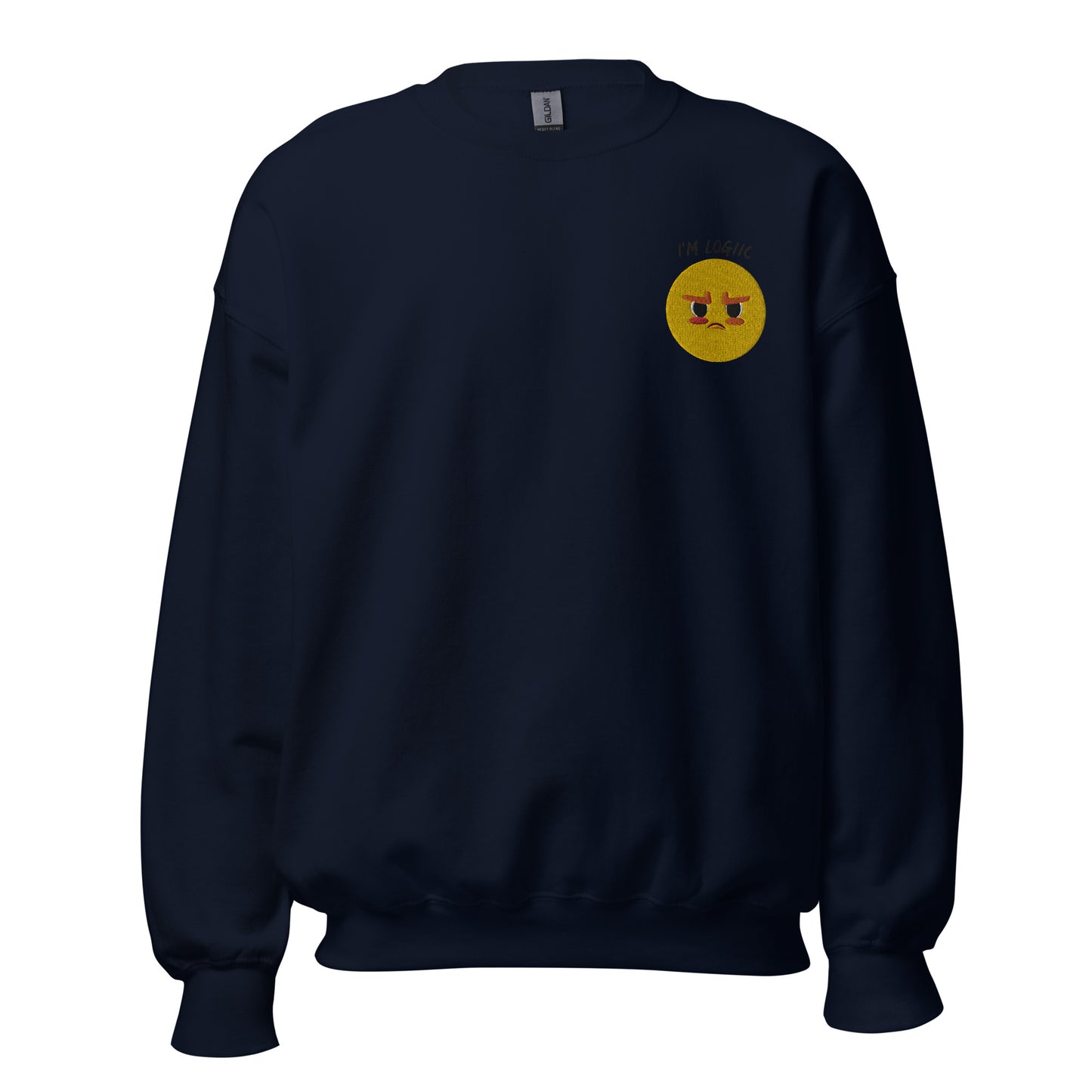 Angry Emoji Unisex Sweatshirt - Navy / S