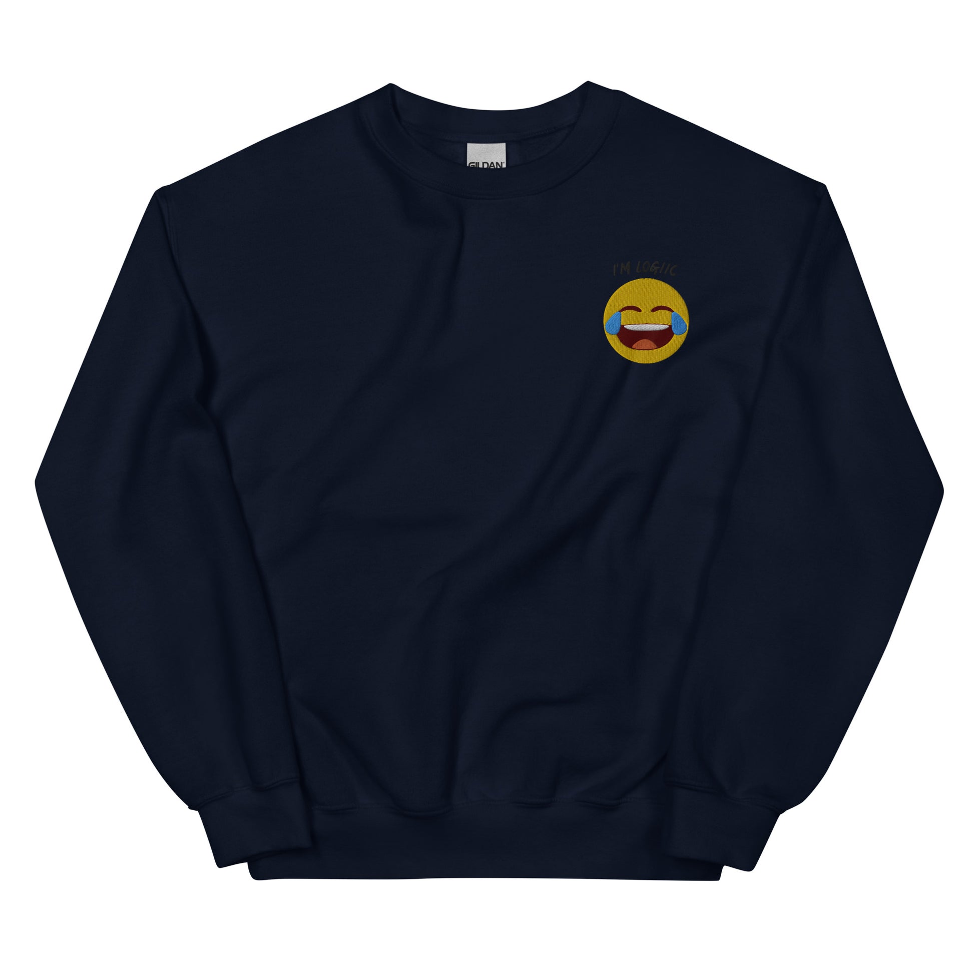 Cry Laugh Emoji Unisex Sweatshirt - Navy / S