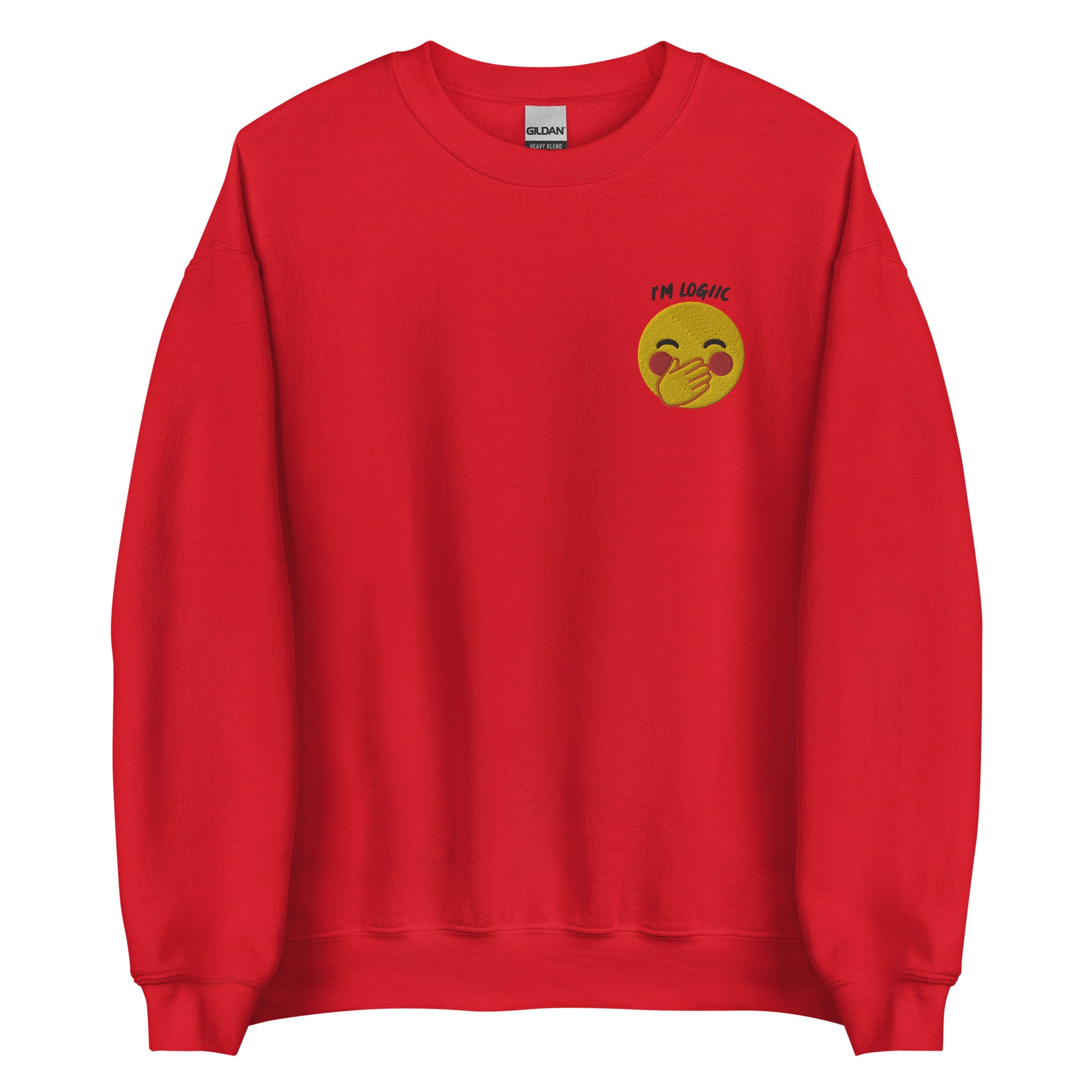 Giggle Emoji Unisex Sweatshirt - Red / S