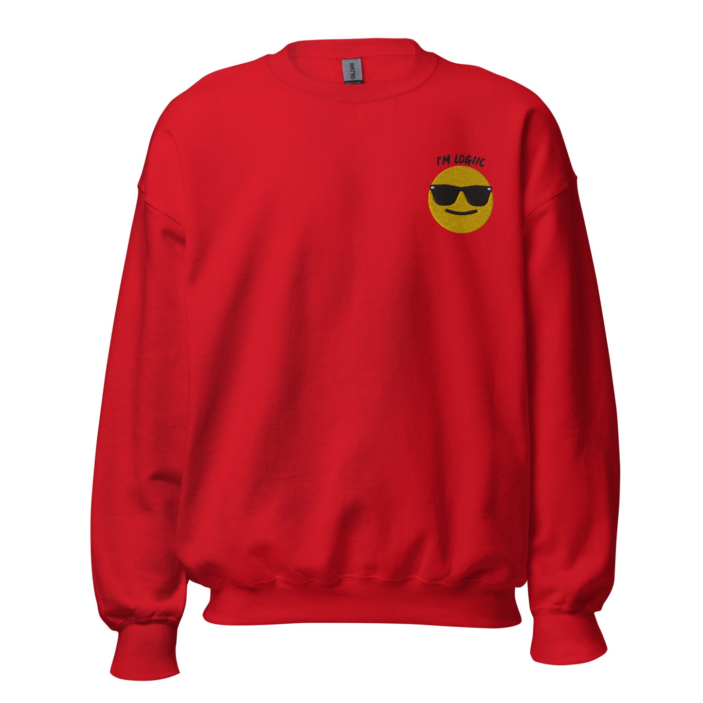 Cool Guy Emoji Unisex Sweatshirt - Red / S