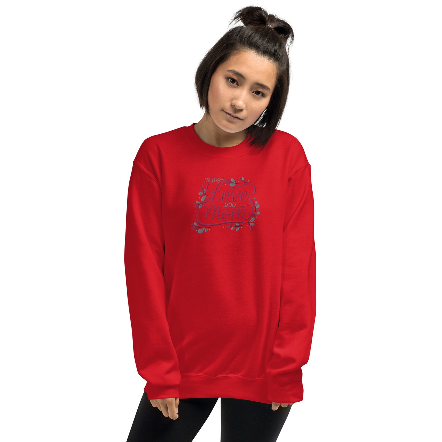 Love You Mom Unisex Sweatshirt - Red / S - Shirts & Tops