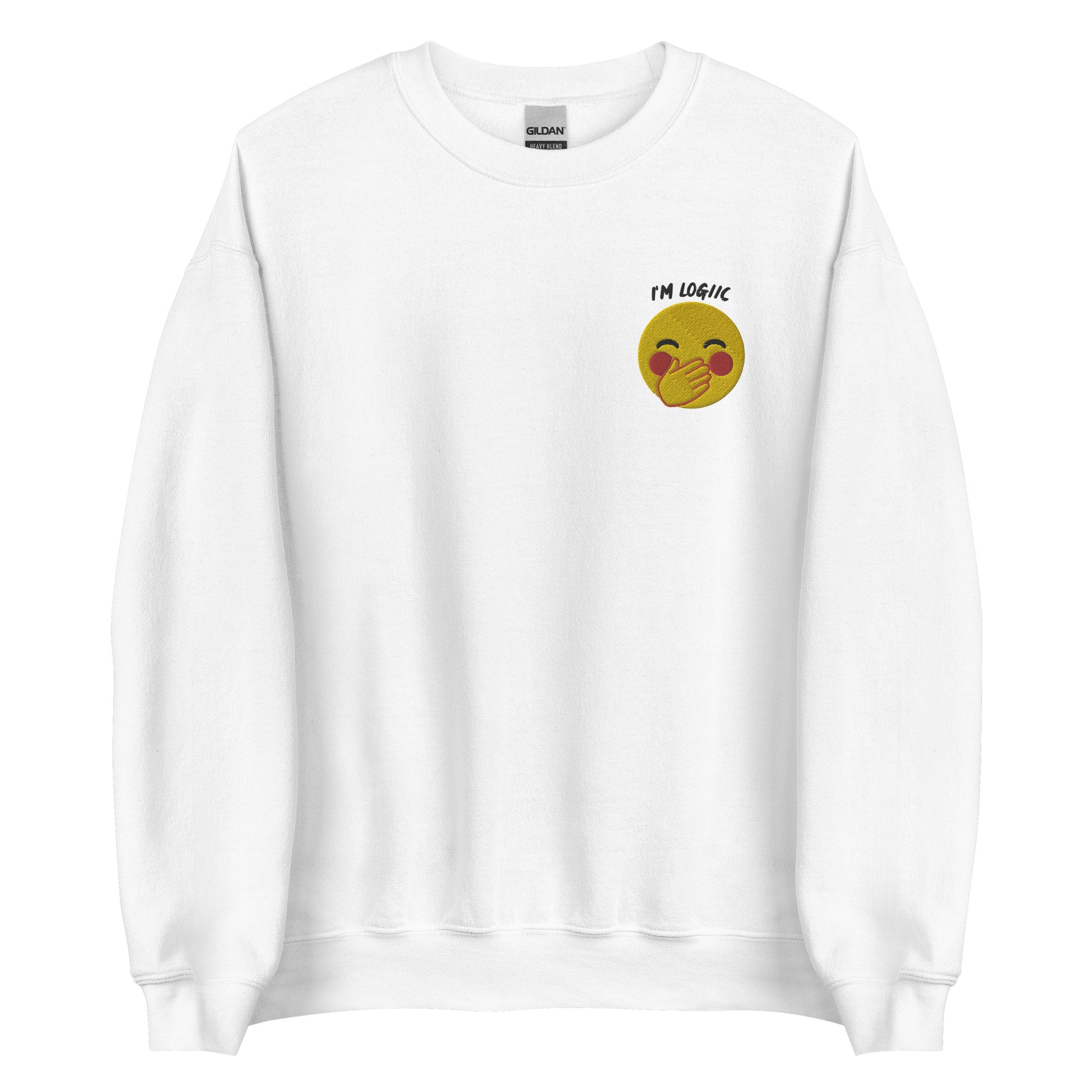 Giggle Emoji Unisex Sweatshirt - White / S