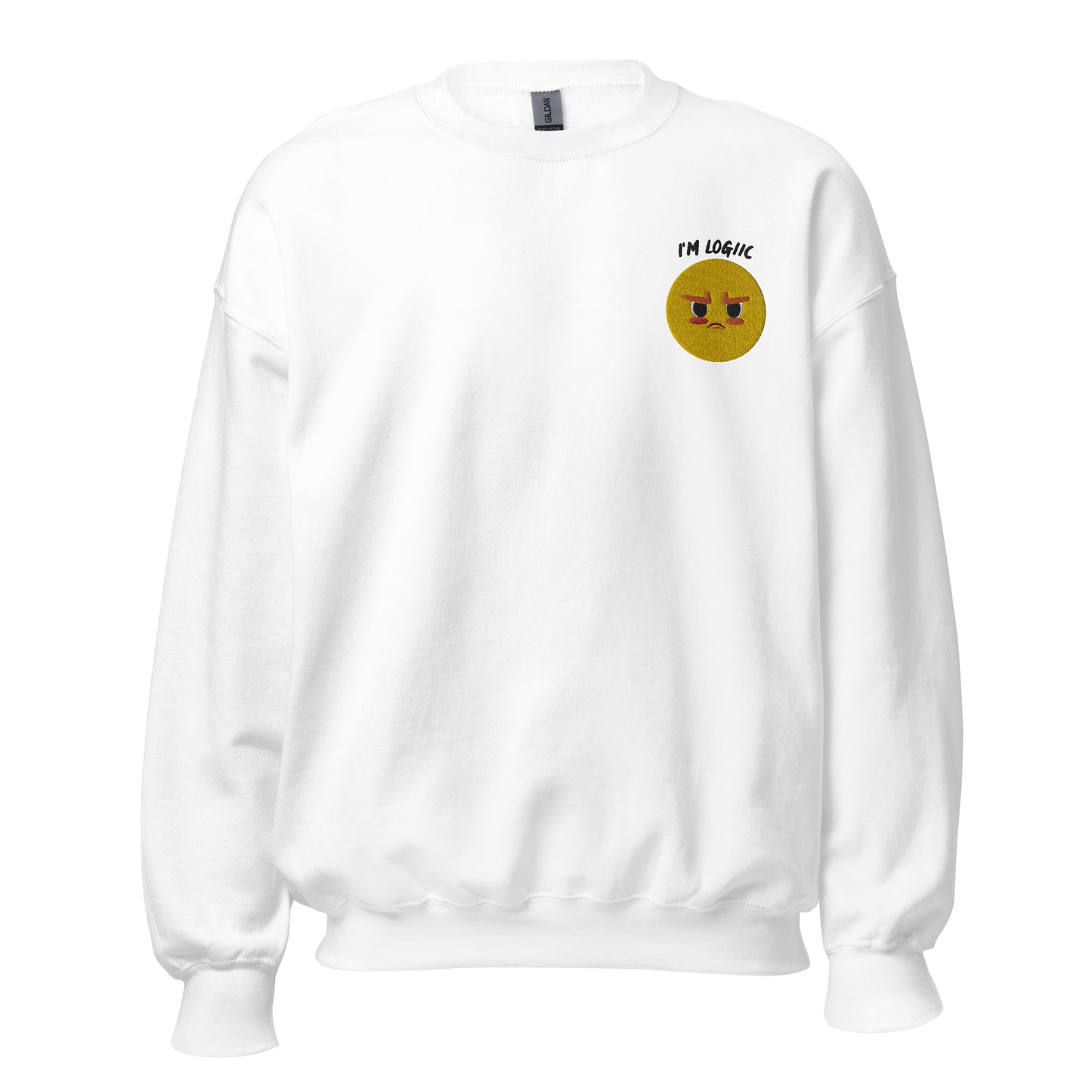Angry Emoji Unisex Sweatshirt - White / S
