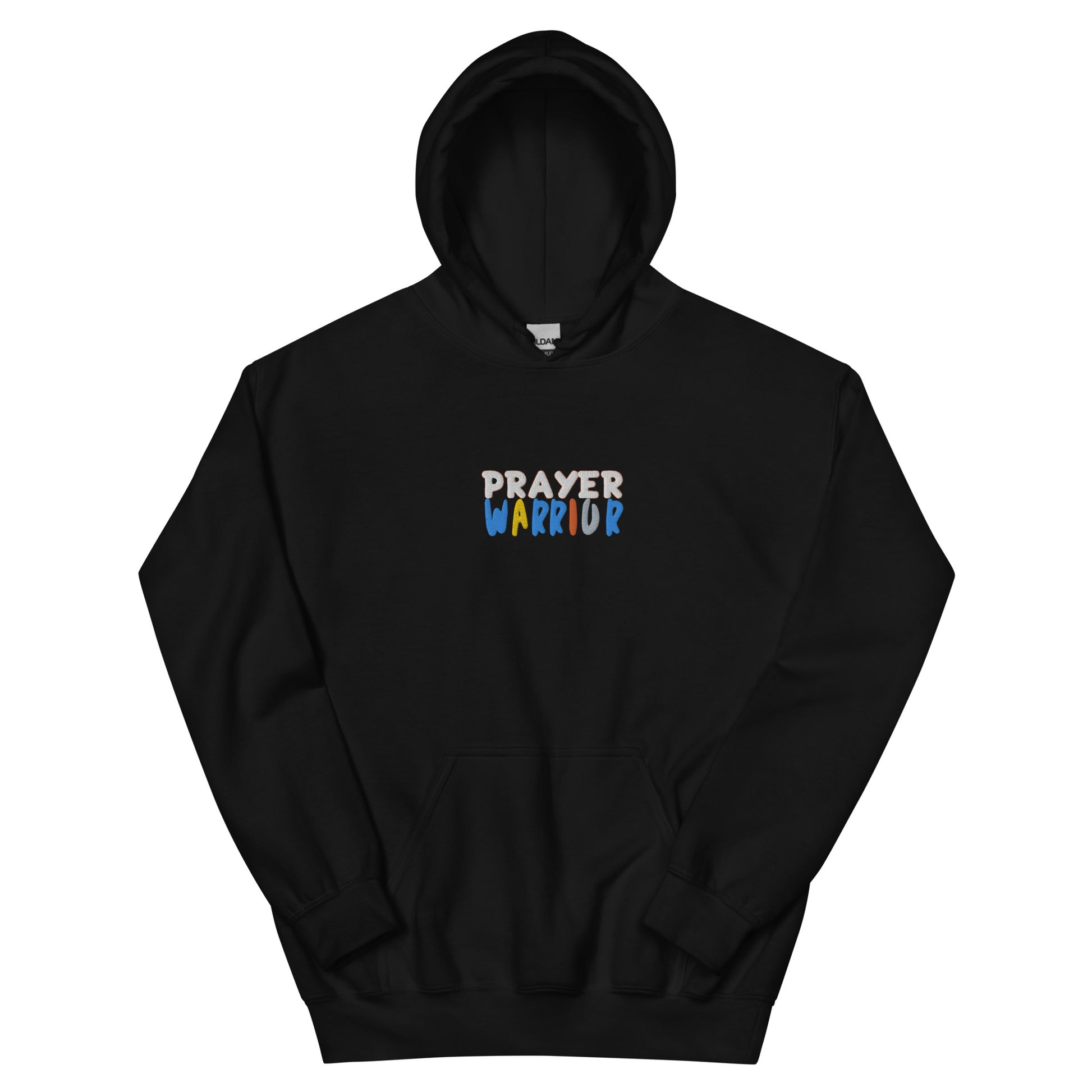 Prayer Warrior Embroidered Hoodie - Black / S - Shirts &