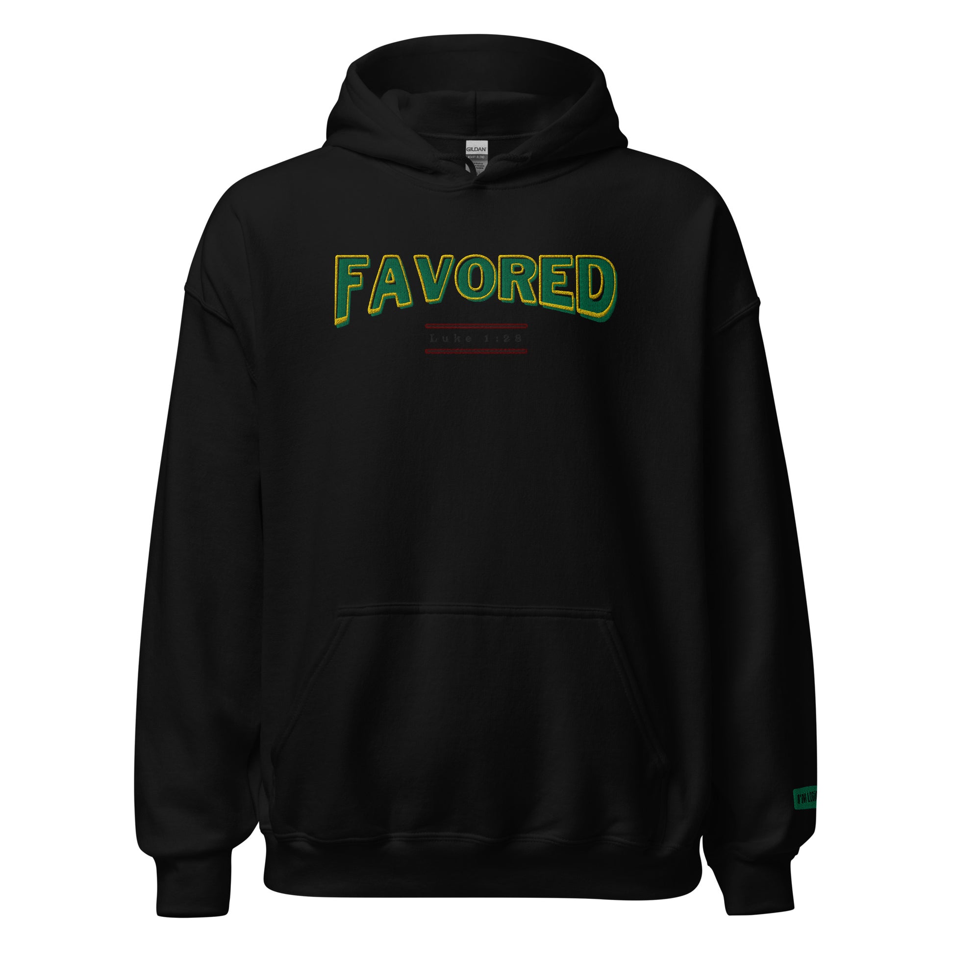 Favored Embroidery Unisex Hoodie - Black / S