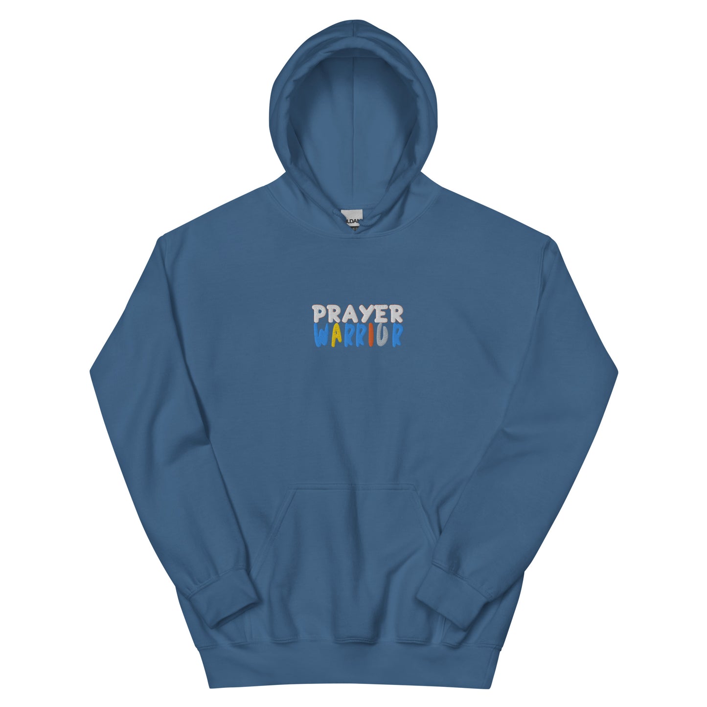 Prayer Warrior Embroidered Hoodie - Indigo Blue / S - Shirts