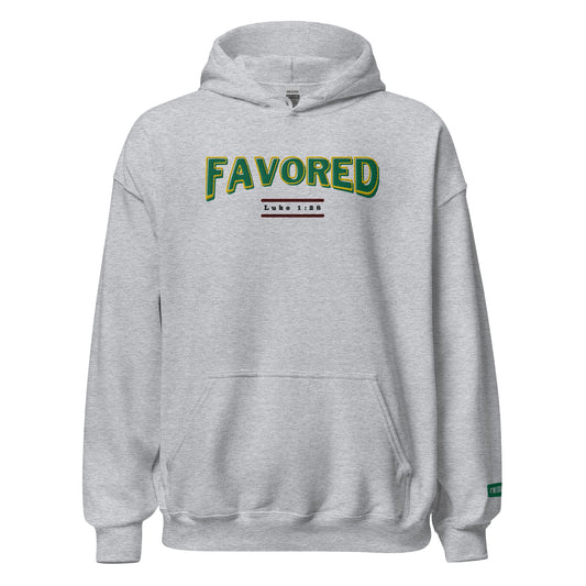Favored Embroidery Unisex Hoodie - Sport Grey / S