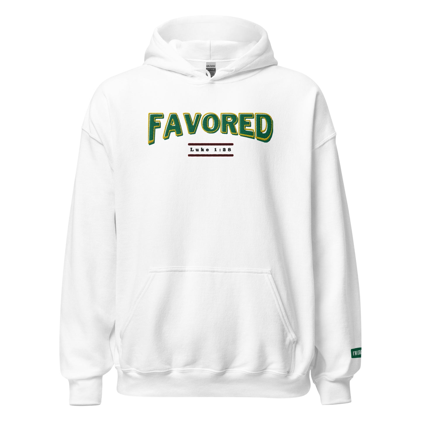 Favored Embroidery Unisex Hoodie - White / S