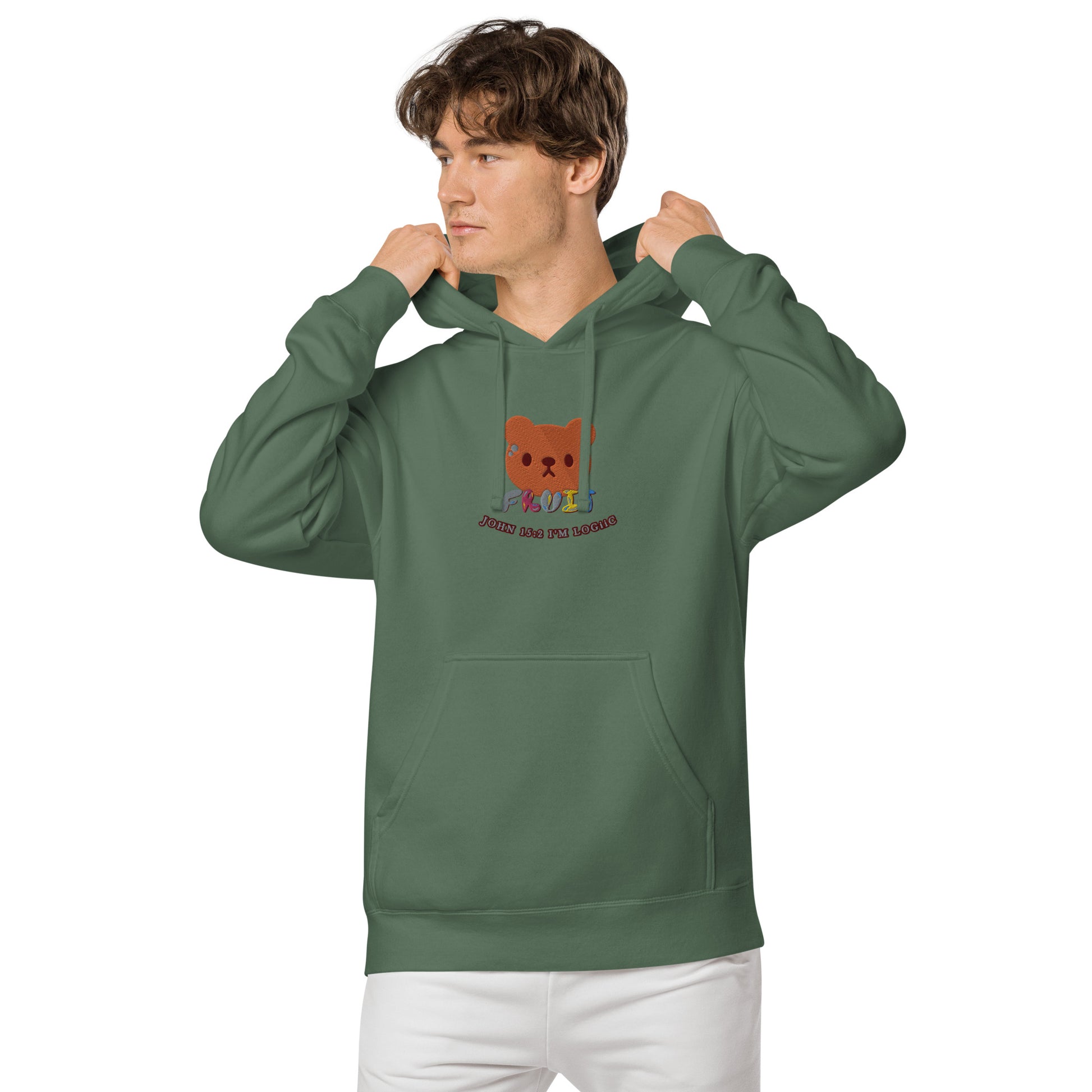 Bear Fruit Unisex pigment-dyed hoodie