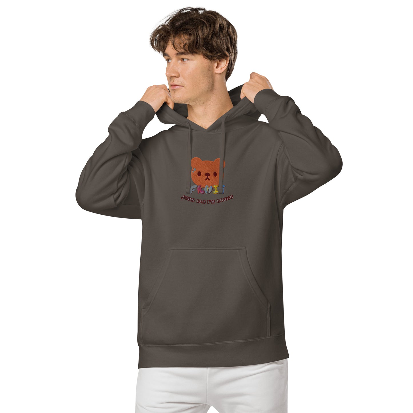 Bear Fruit Unisex pigment-dyed hoodie