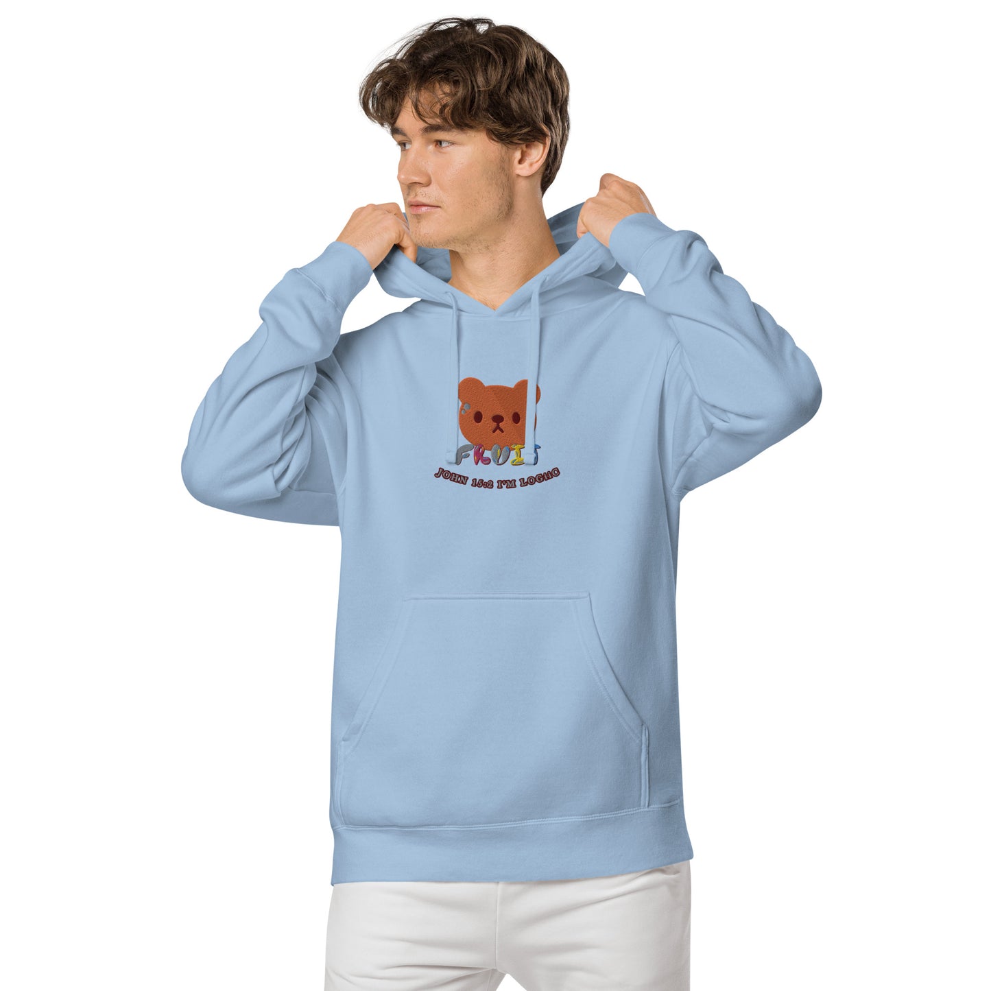 Bear Fruit Unisex pigment-dyed hoodie