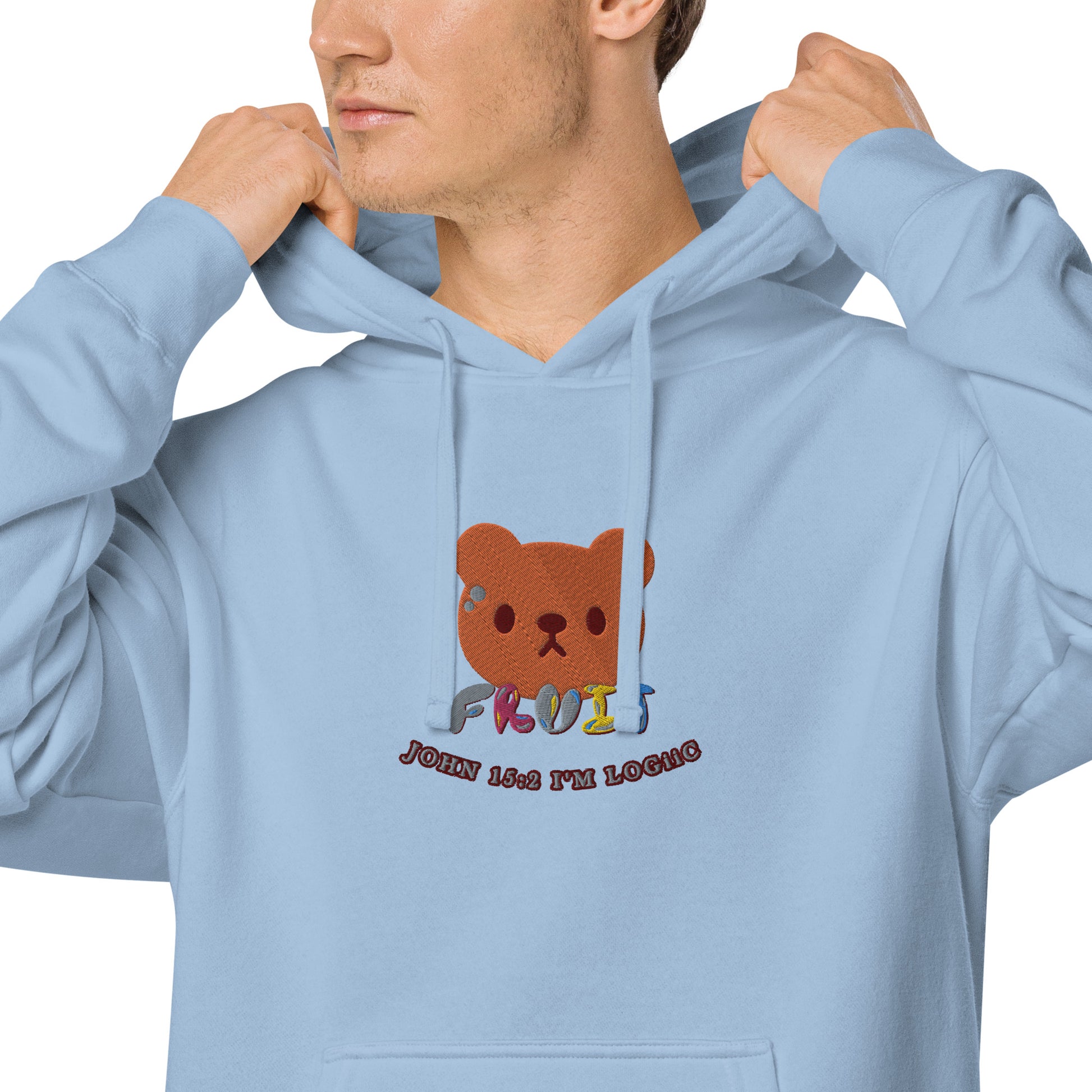 Bear Fruit Unisex pigment-dyed hoodie